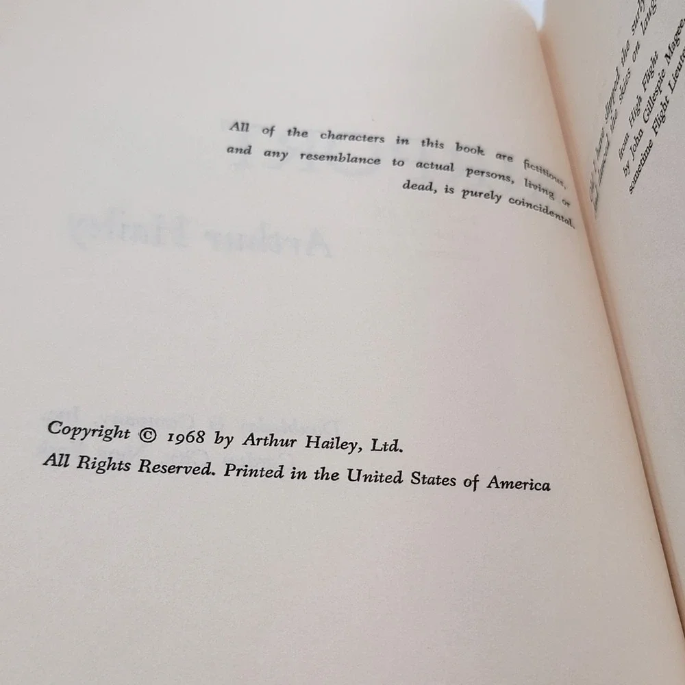 Arthur‎ Hailey Wheels Hotel Airport Hardcover Doubleday Book Set Vintage Good